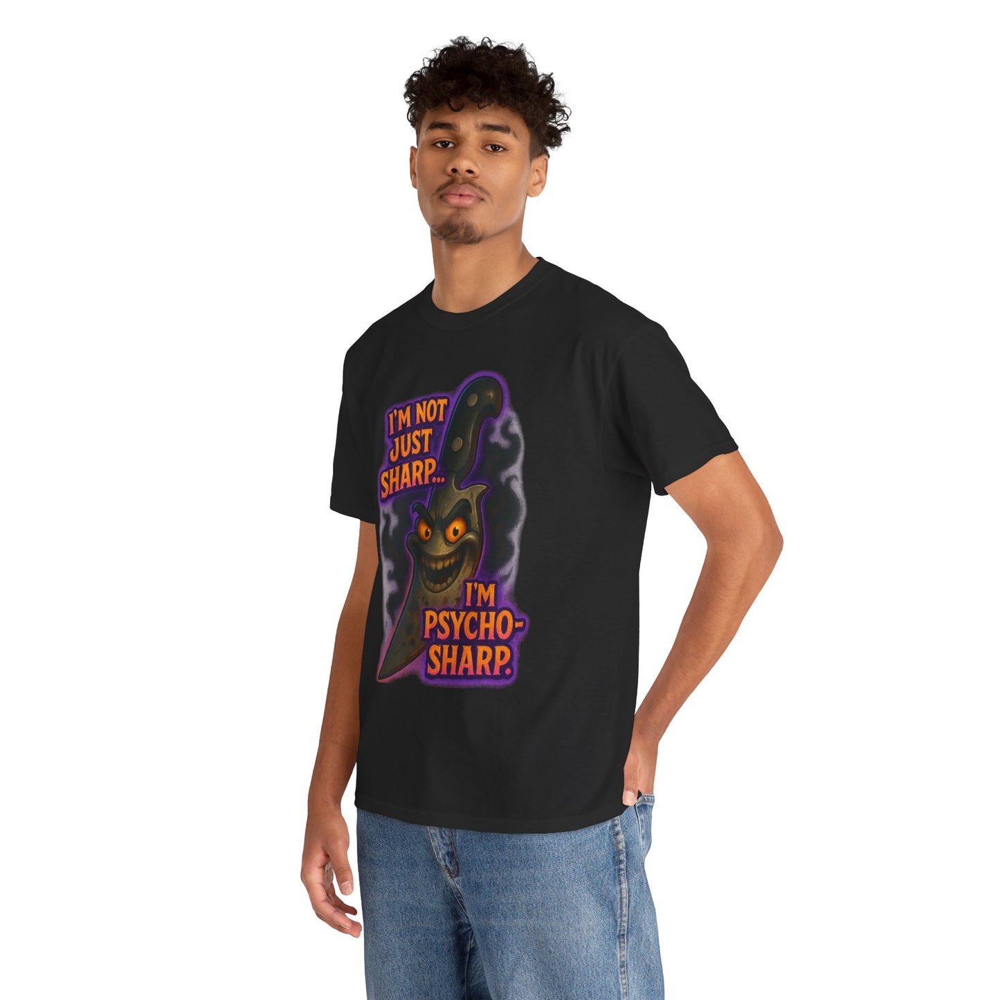 Psycho-Sharp Knife Character tee | Horror Knife Illustration