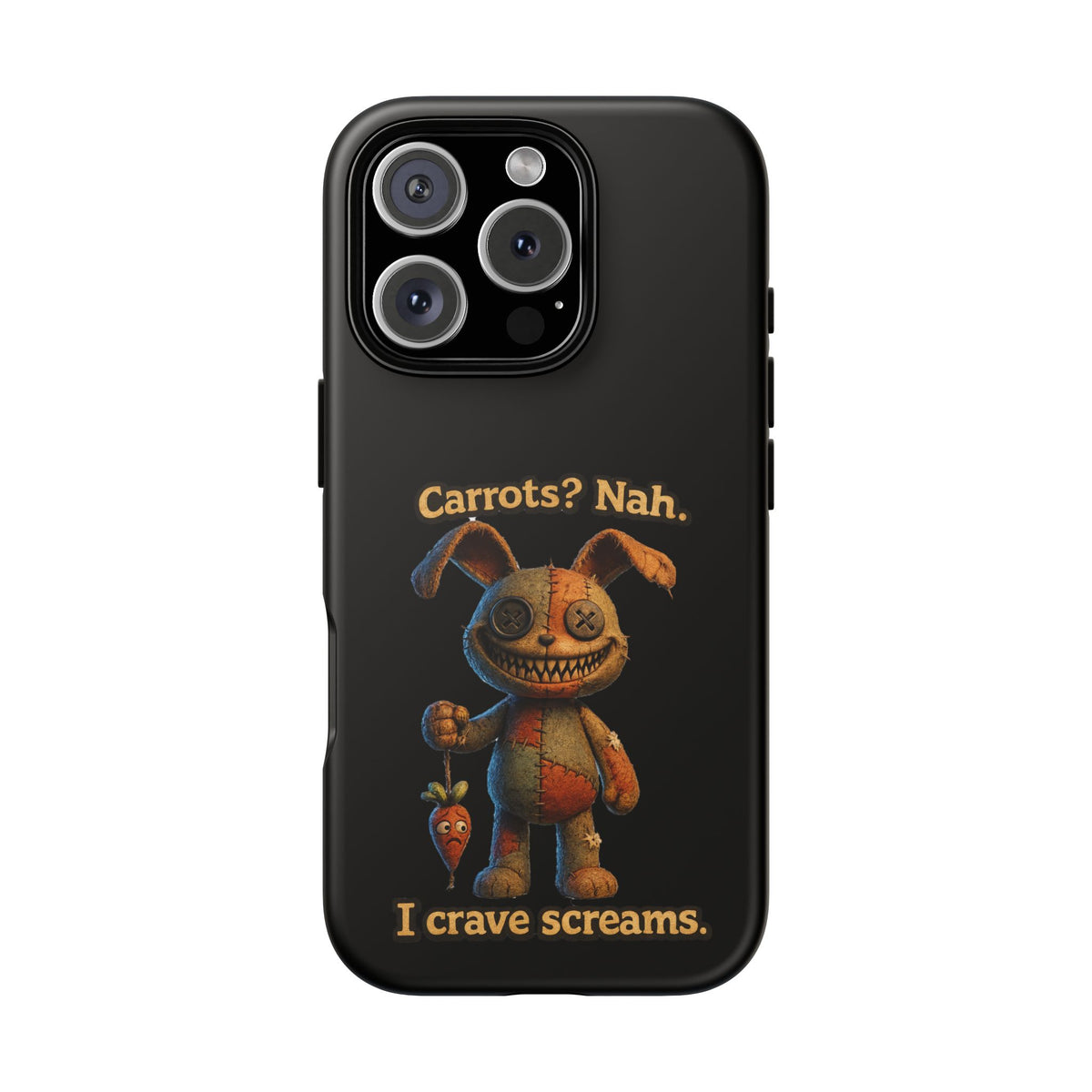Phone Case — Creepy Bunny "Carrots? Nah. I crave screams." Horror iPhone Case