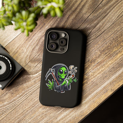 Reaper Alien Phone Case – Cute Grim Reaper Smoking Weed iPhone Case