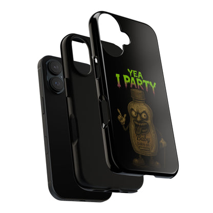 Phone Case — 'Yea I Party' Creepy Baby Bottle Graphic