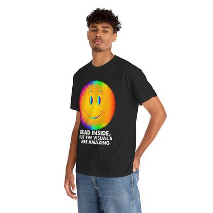 Dead Inside, But the Visuals Are Amazing – Trippy Smiley Face T-Shirt