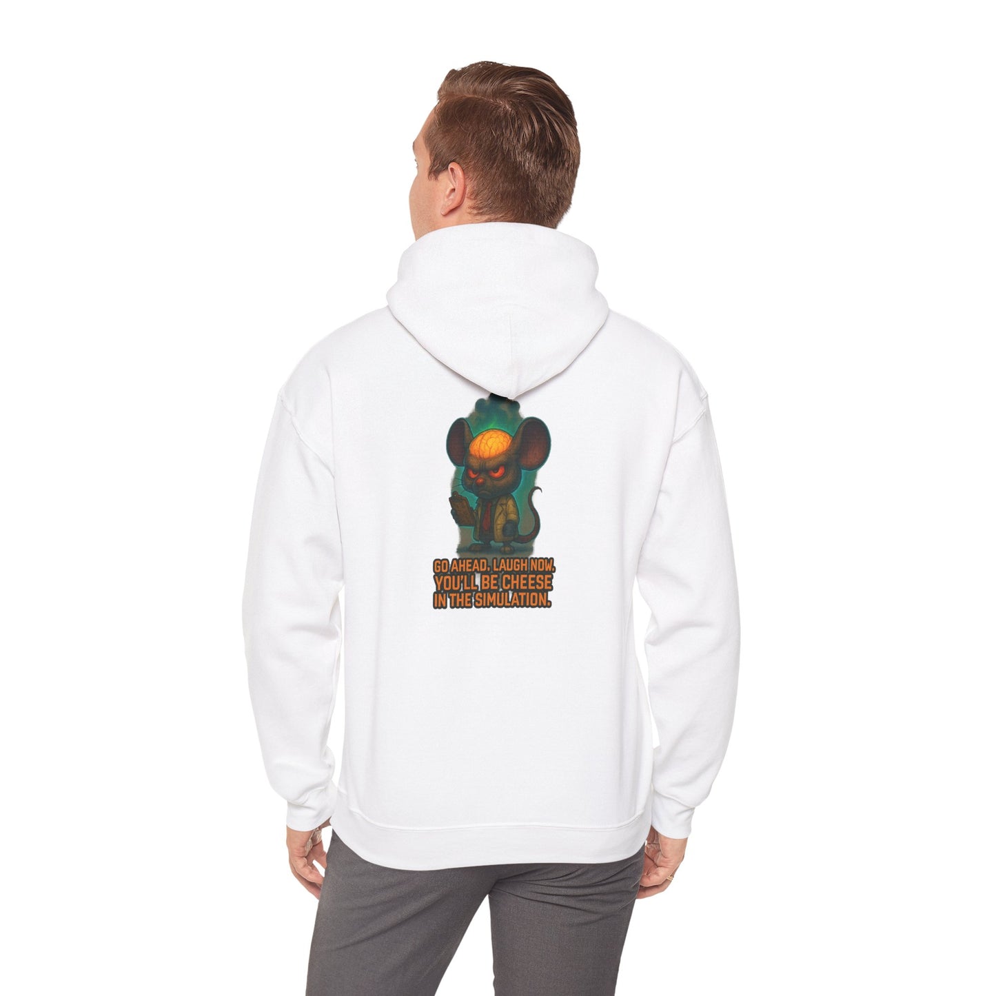 Creepy Mouse Hoodie — "Would Be Cheese in the Dark" Graphic Pullover