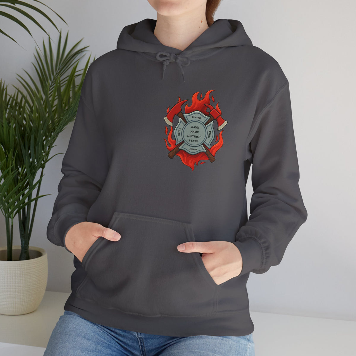Courage Under Fire Firefighter Hoodie