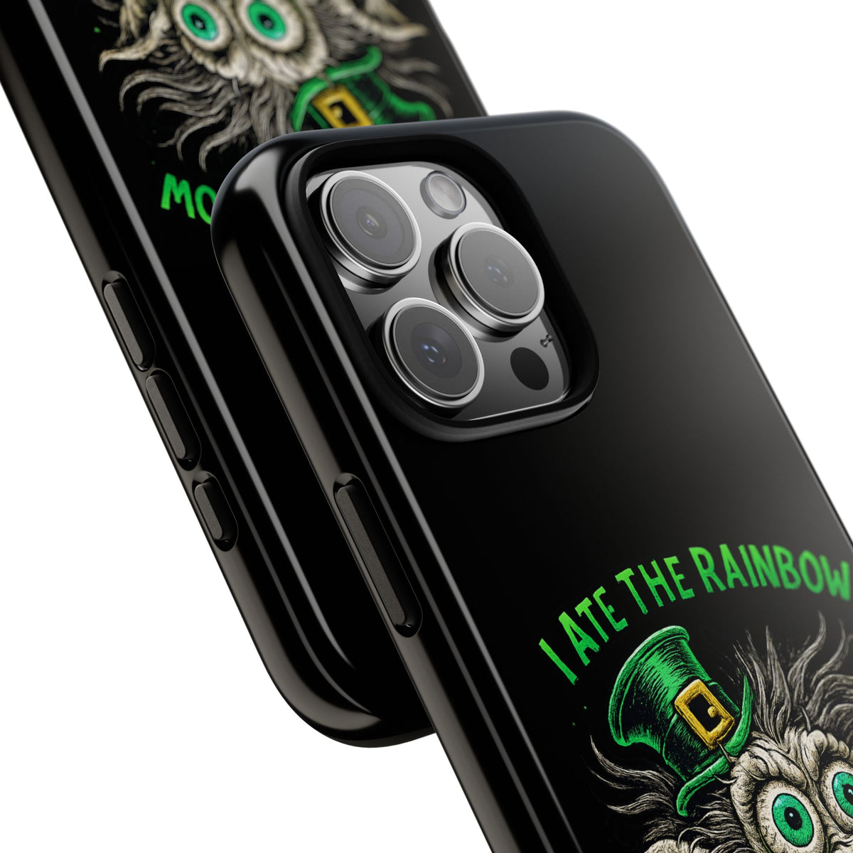 St. Patrick's Horror Phone Case — "I Ate the Rainbow, The Gold Screamed" Lucky Goblin Design