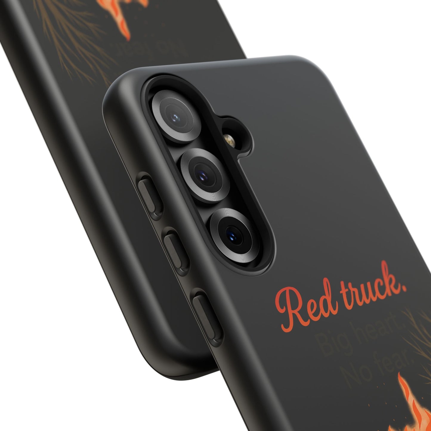 Phone Case — 'Red truck' Fire Truck Design, Vintage Firefighter Gift