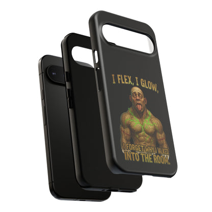 Phone Case — I Flex, I Glow Funny Muscular Guy Phone Cover