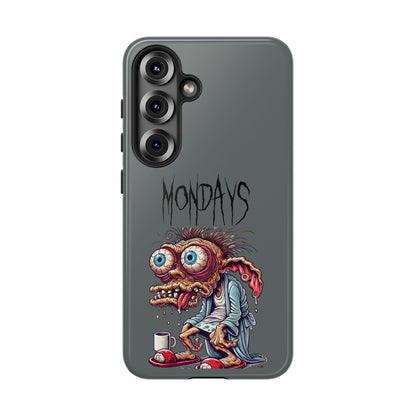 Mondays Zombie Character Phone Case – Funny Groggy Coffee Phone Cover