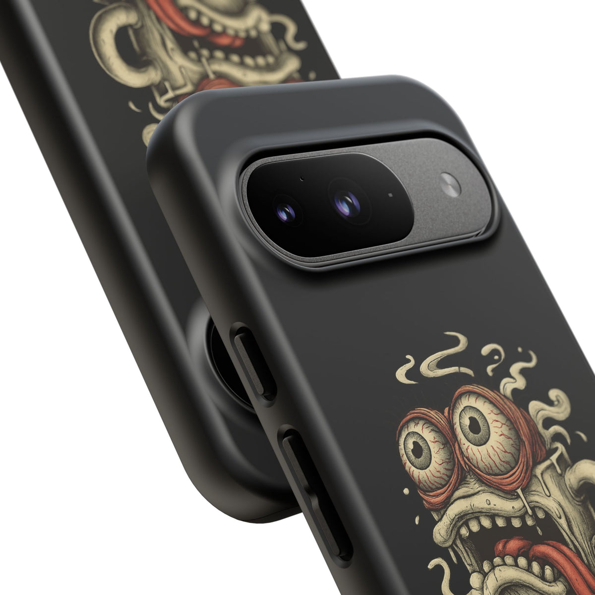 Tough Cases: Retro Hot Coffee Monster Phone Case — Funny 'If Your Mug...' Quote