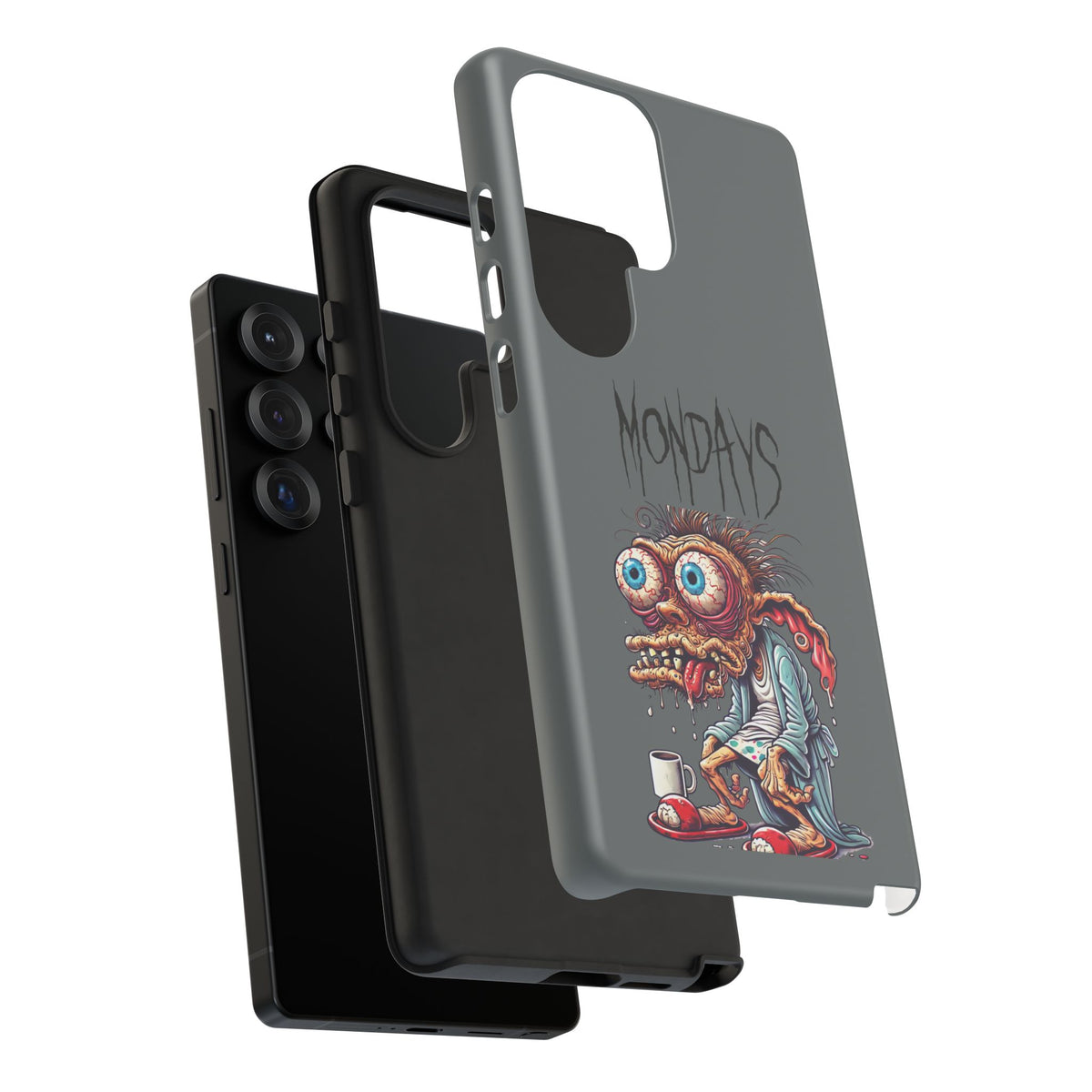 Mondays Zombie Character Phone Case – Funny Groggy Coffee Phone Cover