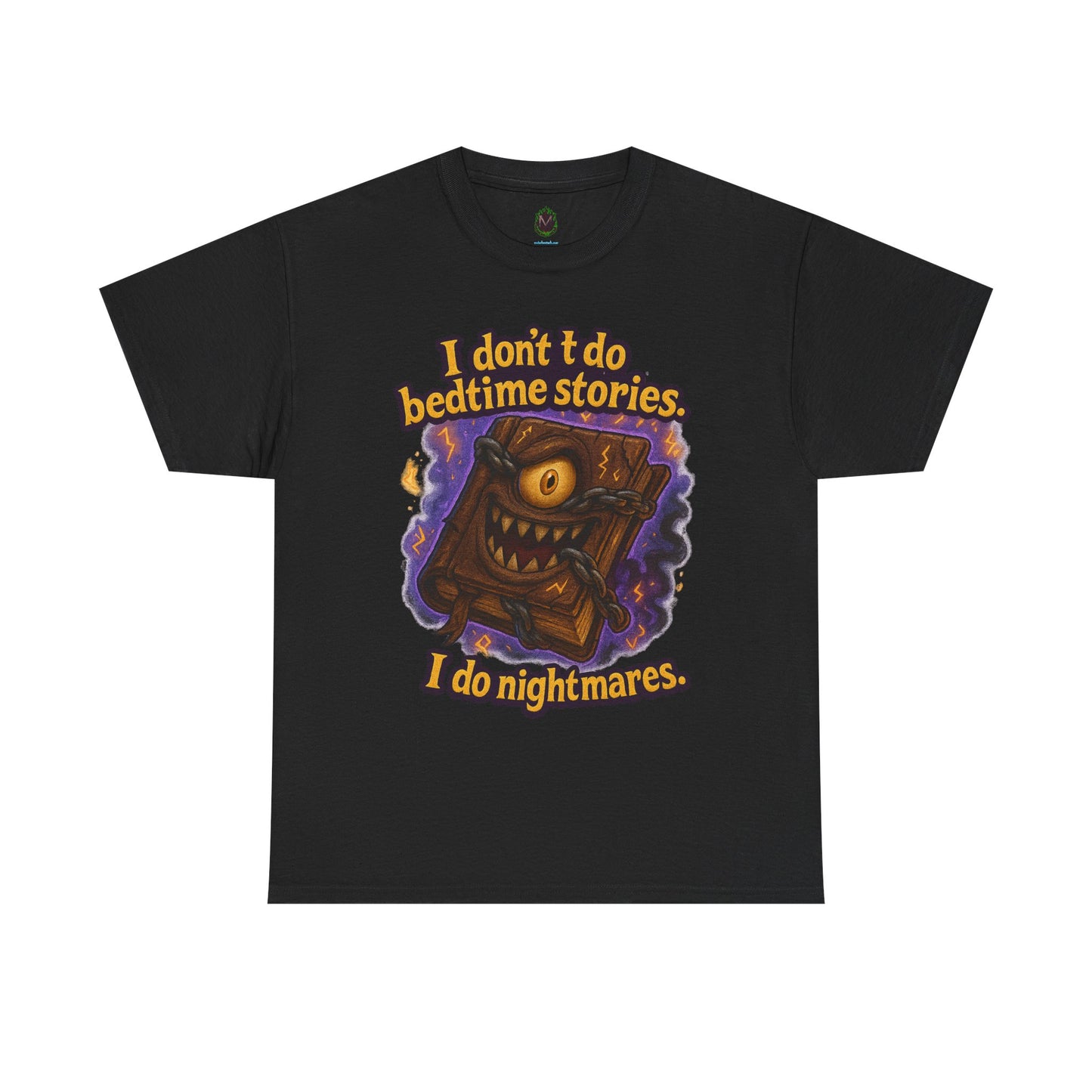 Nightmarish Monster Book tee | I don't do bedtime stories design