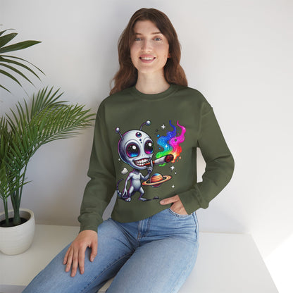 Stoned Alien Galaxy Crewneck Sweatshirt