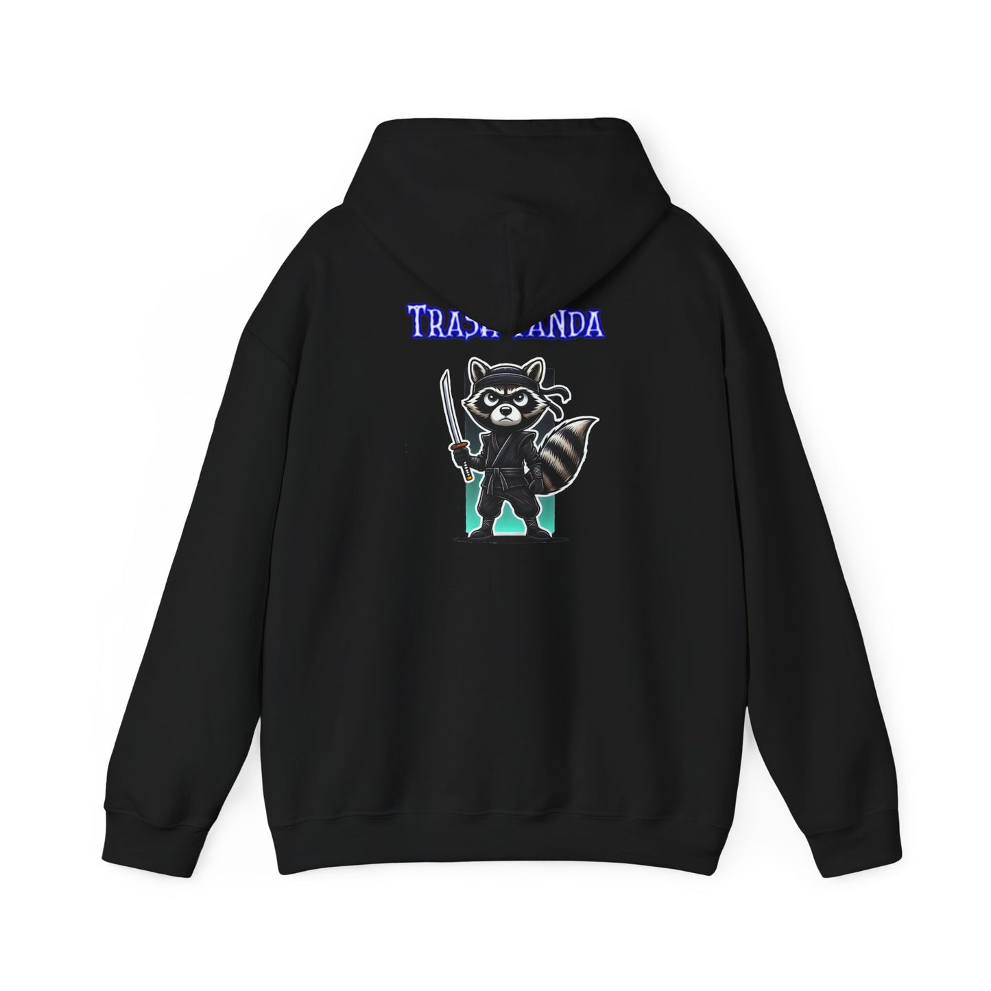 Raccoon Samurai Hoodie — "Trash Panda" Graphic Hooded Sweatshirt