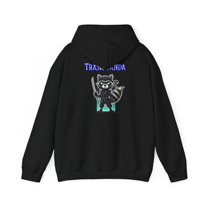 Raccoon Samurai Hoodie — "Trash Panda" Graphic Hooded Sweatshirt