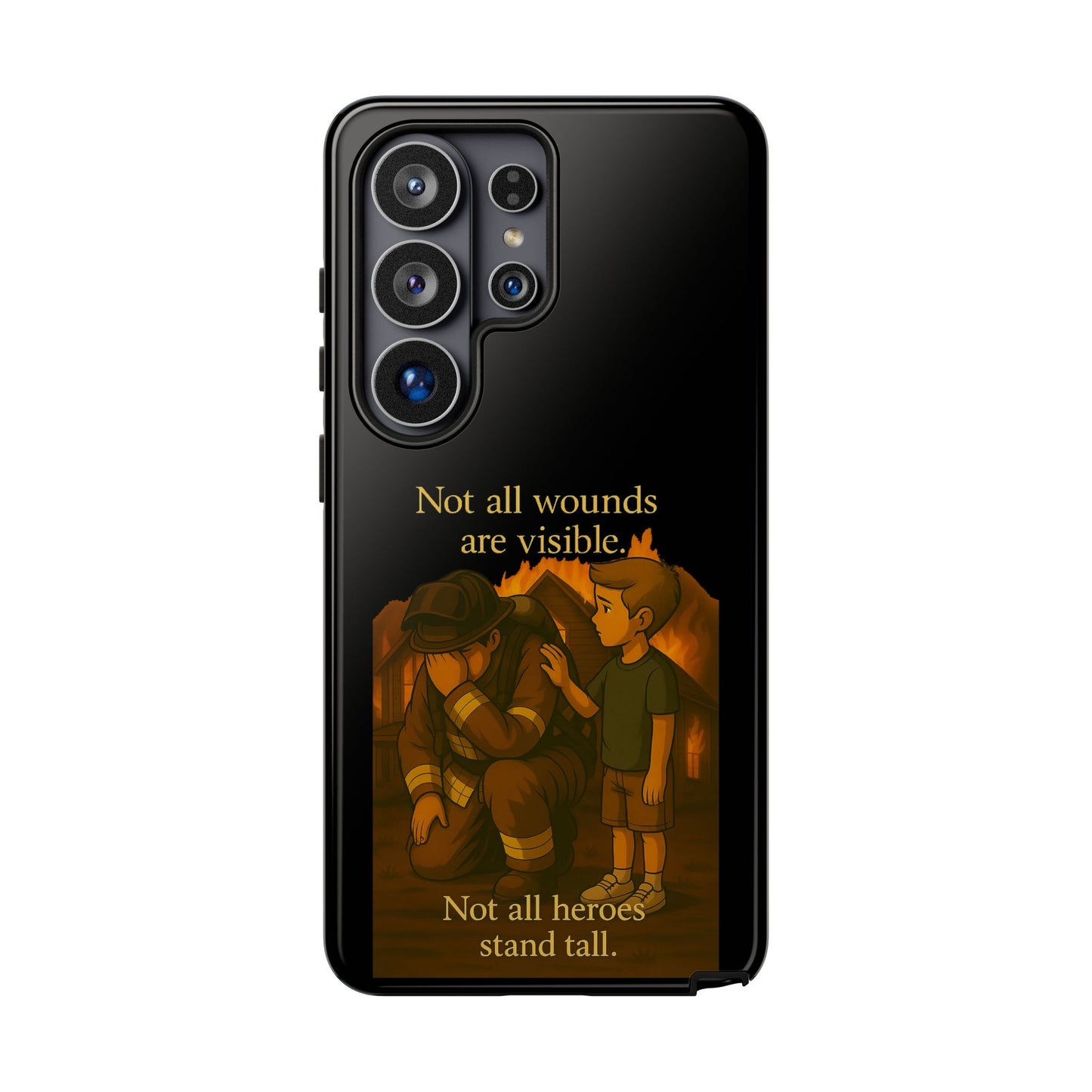 Phone Case — “Not All Wounds Are Visible” Firefighter PTSD Support Design