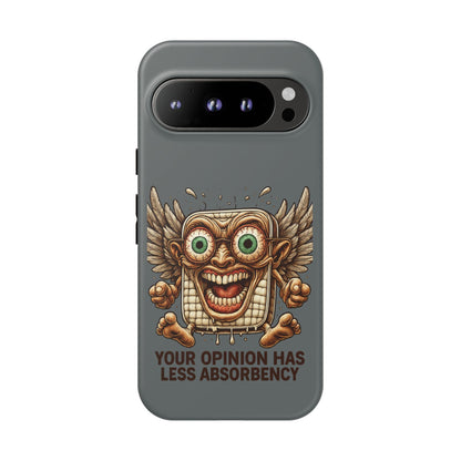 Phone Case — Funny Vintage Winged Toaster Design (“Your Opinion Has Less Absorbency”)