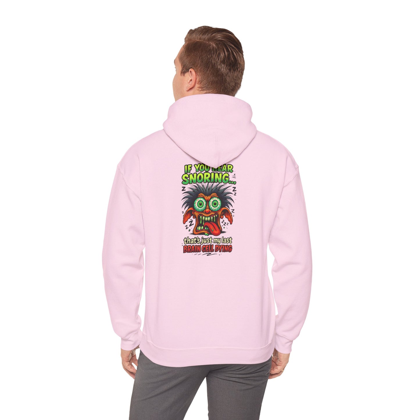Funny Snoring Monster Hoodie – 'I'm Snoring' Graphic Back Pullover