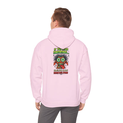 Funny Snoring Monster Hoodie – 'I'm Snoring' Graphic Back Pullover