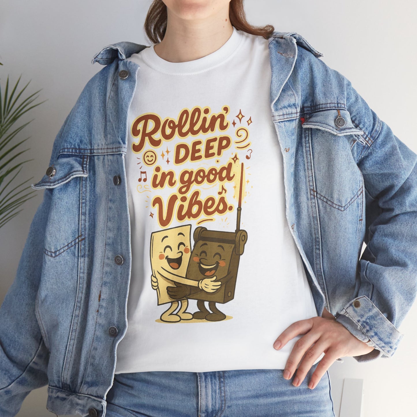 Rollin' Deep in Good Vibes – Smiling Paper & Roller T-Shirt