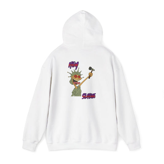 Statue of Liberty Cartoon Hoodie – 'Party Statue' Funny NYC Pride Sweatshirt