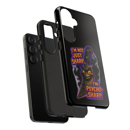 Knife Graphic Phone Case — "I'm Not Just Sharp... I'm Psycho-Sharp" Horror Phone Cover