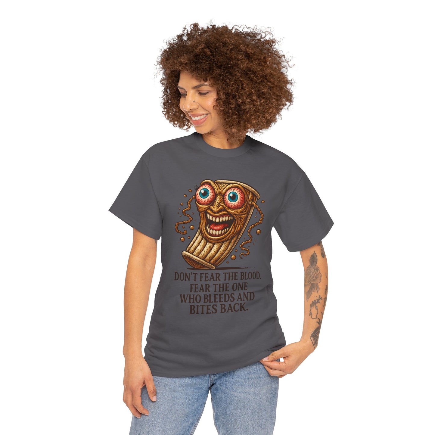 Tampon Warrior – “Bleeds and Bites Back” Feminist Horror T-Shirt