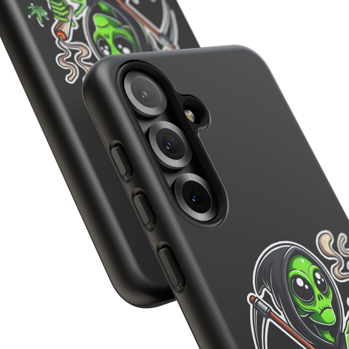 Reaper Alien Phone Case – Cute Grim Reaper Smoking Weed iPhone Case