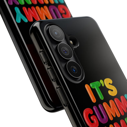 Phone Case — "It's Gummy Nummy Time" Colorful Candy Lettering Protective Case