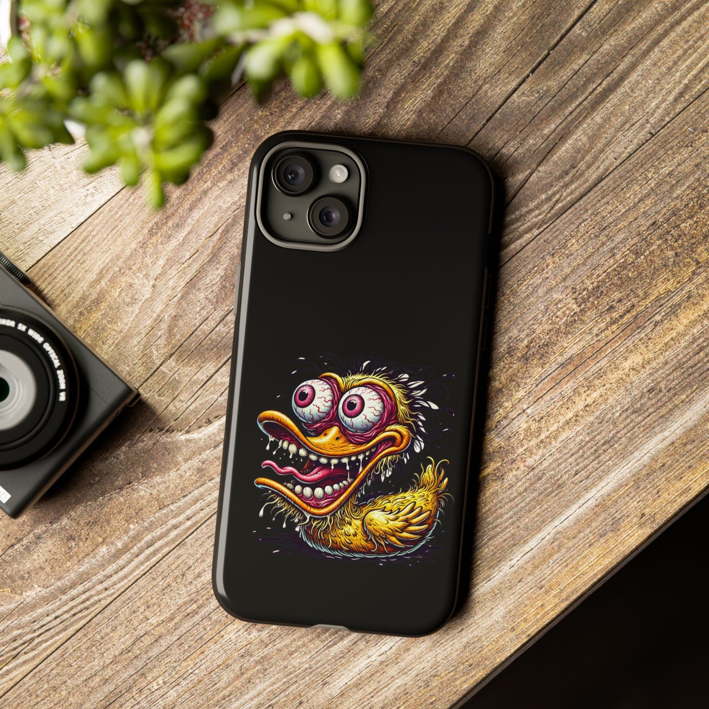 Duck Monster Phone Case — Crazy Cartoon Eye Duck Shock Design Tough Case