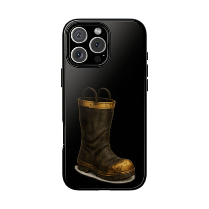 Vintage Fire Boot Phone Case — Rugged Protective iPhone Cover