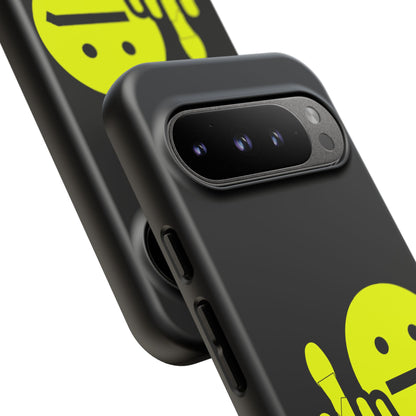 Phone Case — Neon Middle Finger Emoji Graphic
