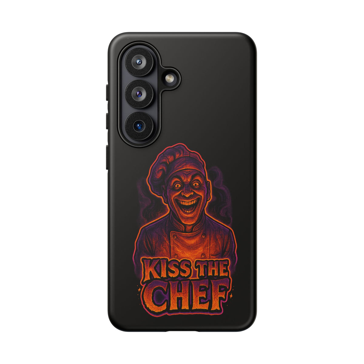 Phone Case — "Kiss the Chef" Neon Horror Chef Design
