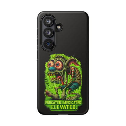 Phone Case — "Educated. Medicated. Elevated." Neon Monster Design
