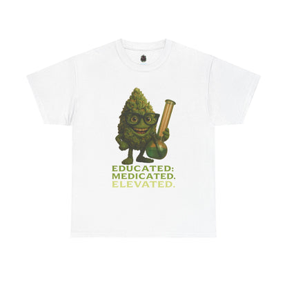 Educated. Medicated. Elevated. – Nerd Nug with Bong Tee