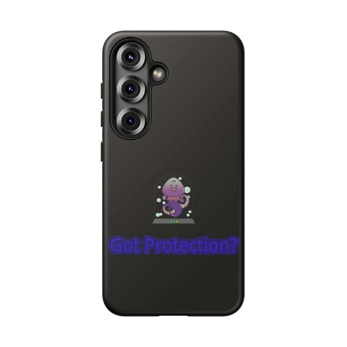 Phone Case — 'Got Protection?' Cute Purple Alien Anti-Shock Protective Cover