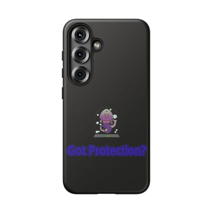 Phone Case — 'Got Protection?' Cute Purple Alien Anti-Shock Protective Cover