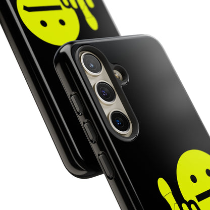 Phone Case — Neon Middle Finger Emoji Graphic