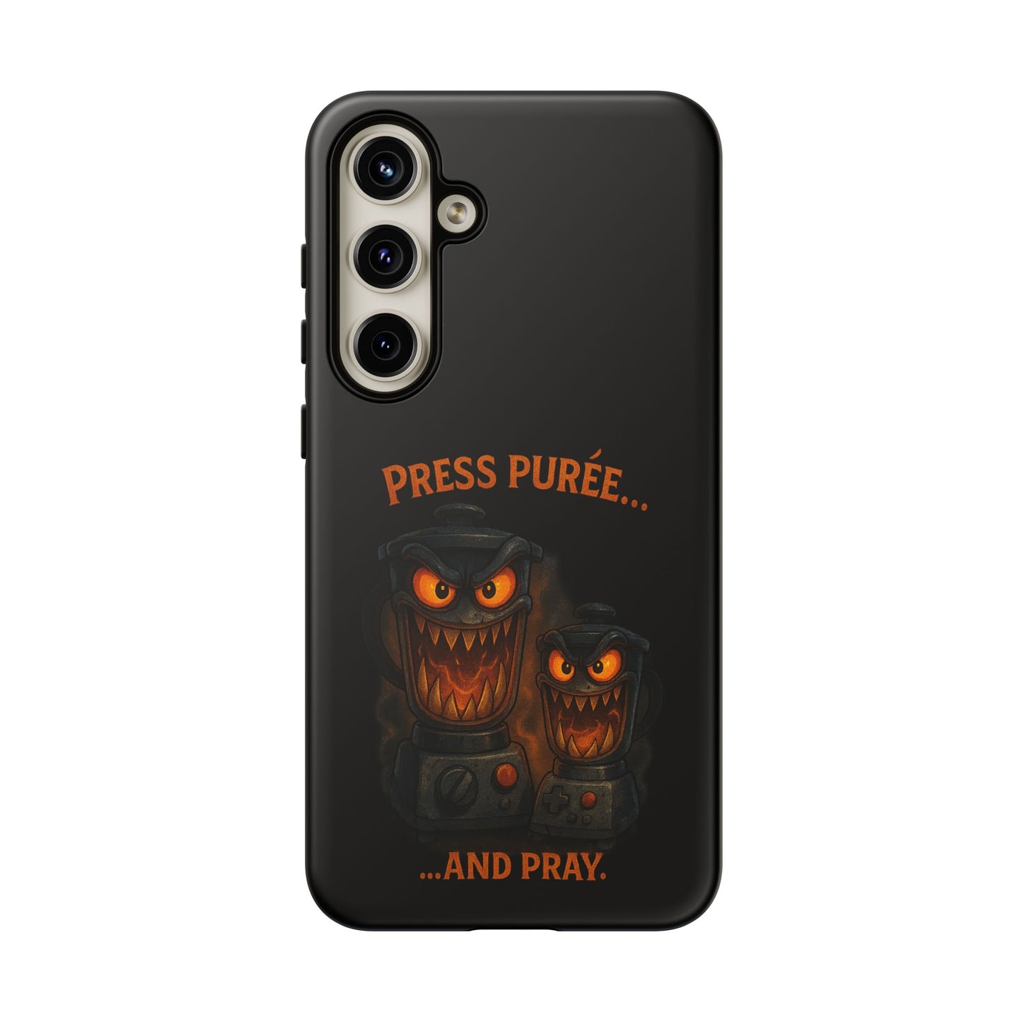 Phone Case - 'Press Purée...and Pray' Halloween Horror Protective Cover