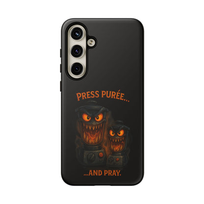 Phone Case - 'Press Purée...and Pray' Halloween Horror Protective Cover