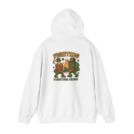 Fighting Irish Mascot Hoodie — Retro Saint Patrick’s Day Shamrock Sweatshirt