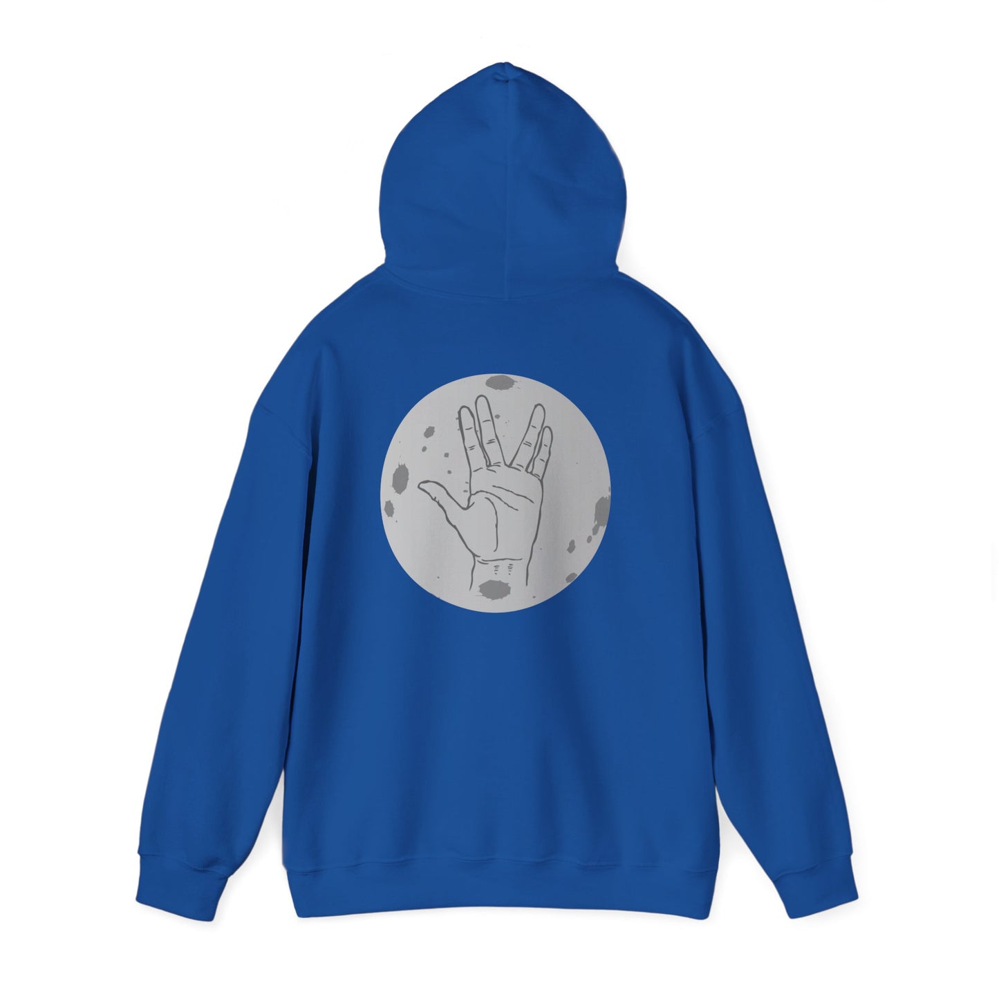 Vulcan Salute Hoodie — Retro Space Hand Graphic Pullover
