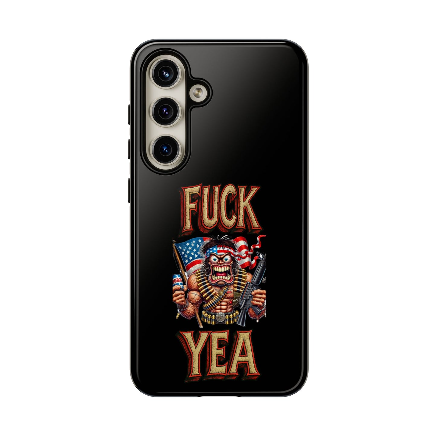 Phone Case — "FUCK YEA" Patriotic Skeleton Soldier Graphic