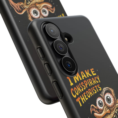 Phone Case — "I Make Conspiracy Theorists Look Lazy" Funny Retro Monster Design