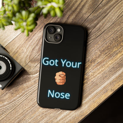 Got Your Nose Phone Case — Funny Neon Fist Design