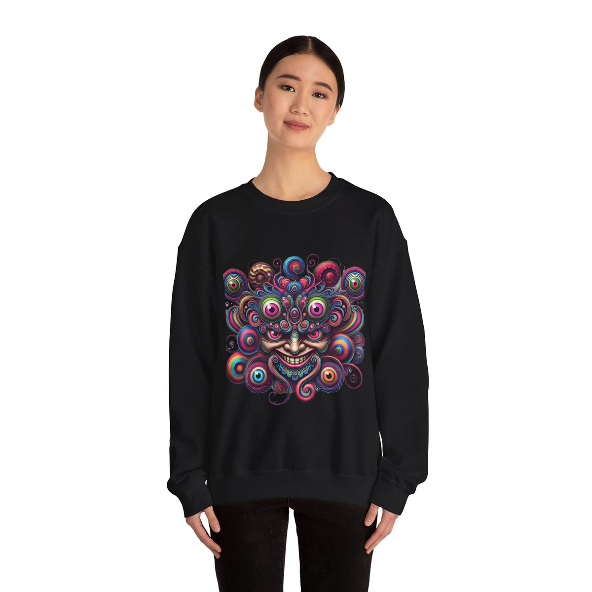 Psychedelic Eye Swarm Crewneck Sweatshirt