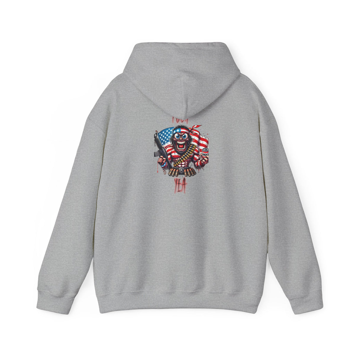 Patriotic Skull & Flag Hoodie – American Eagle Skeleton Graphic Sweatshirt