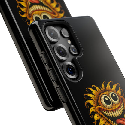 Phone Case - Smiling Sunflower Design with "Photosynthesizing the Universe One Breakdown at a Time"
