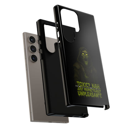 Phone Case — 'Toxic? Nah, Just Prophetically Unpleasant' Neon Grim Reaper Protective Cover