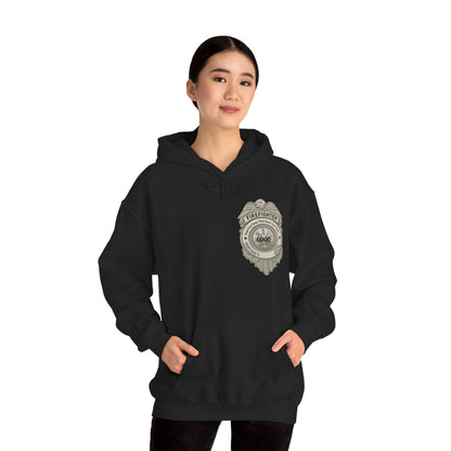 Graphic Hoodie - 'Not All Heroes Stand Tall' Badge & Vintage Group Art Pullover