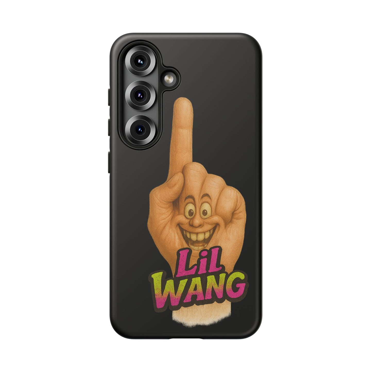 Phone Case — 'Lil Wang' Humorous Middle Finger Character Protective Cover
