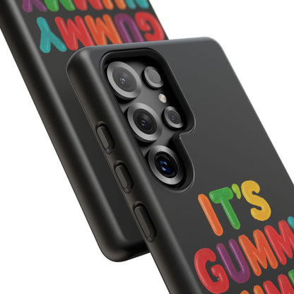 Phone Case — "It's Gummy Nummy Time" Colorful Candy Lettering Protective Case
